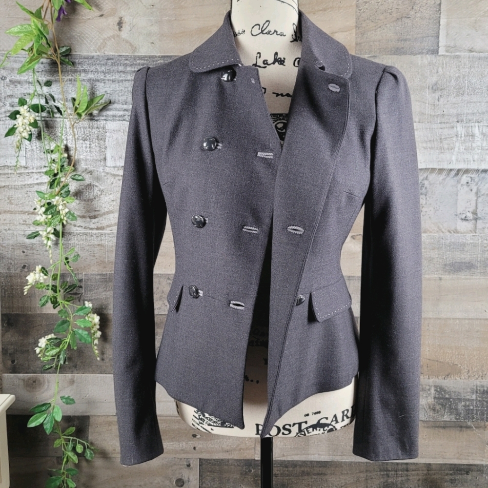 Elie Tahari Double Breasted Wool Blazer - Picture 4 of 16